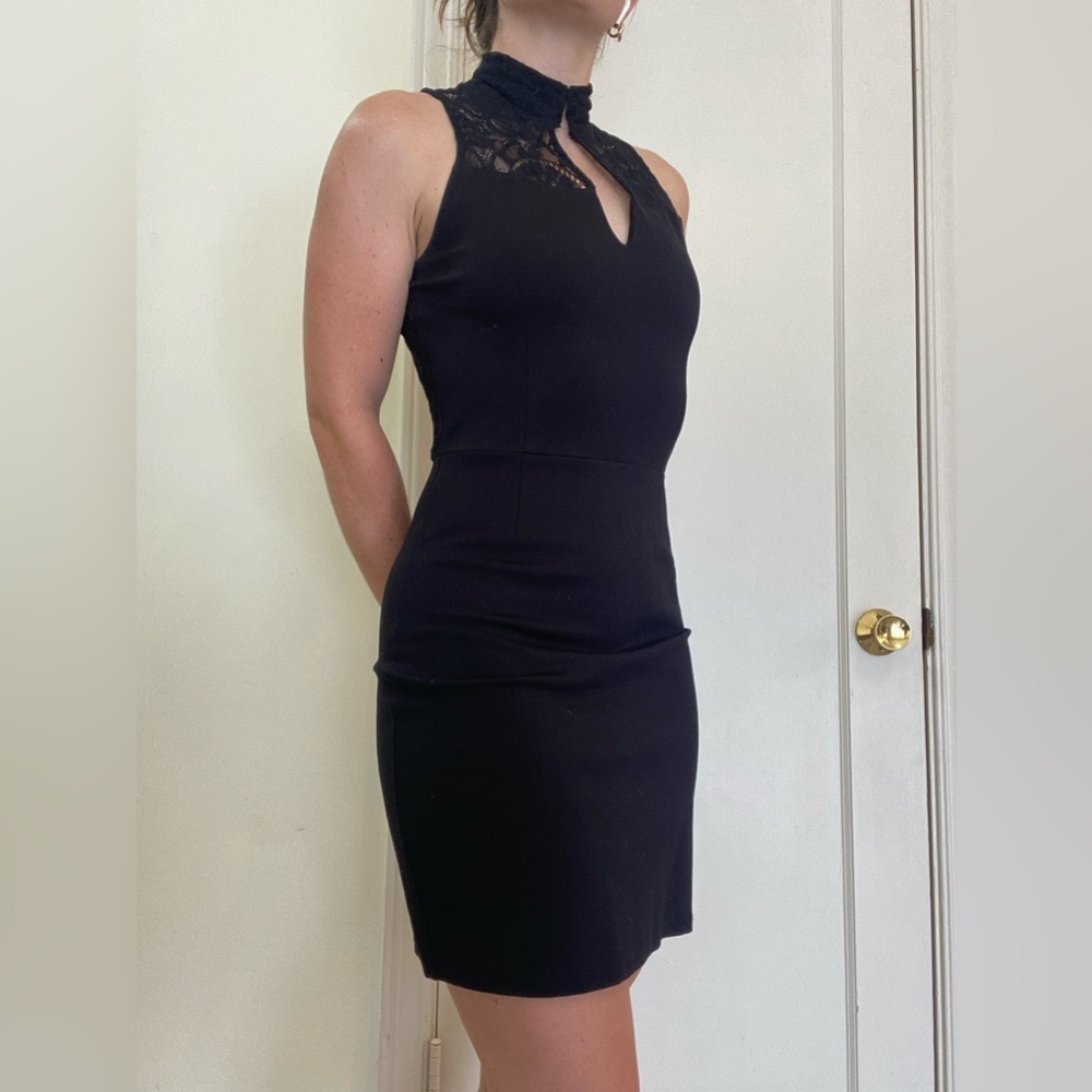 Black mini dress
